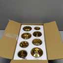 DN DECONATION 8PCS Gold Mercury Glass Candle Holder, Assorted Mercury Glass Votive Candle Holders, Vintage Tea Light Candle Holder for Wedding, Parties, Centerpieces, Decorations (Set of 8)