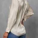 IYICLOTH Button Down Shirts for Women Business Casual Fitted Tops Long Sleeve V-Neck Work Blouse Formal,L Champagne