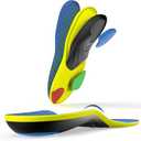 Bukihome Running Insoles for Men Women - Arch Support Orthotics Inserts - Shock Absorption and Cushioning for Basketball Walking - Comfortable Insole for Standing All Day(Light Blue, XL)