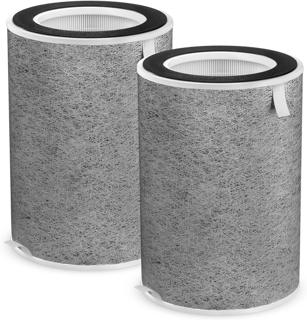 2Pack HP201 HP202 Replacement Filter, Compatible with Shark HP200 Series &HC502 Air Purifier MAX,HP200 Series HP202 HP201 &HP232 Filter Cleans Up to 99.98% Particles #HE2FKBAS,HE2FKBASMB