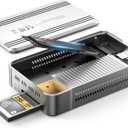 Unitek 40Gbps CFexpress 4.0 Type B Card Reader and M.2 PCIe&NVMe SSD Adapter/Reader, USB4.0 CF Express Reader for CFexpress Type B, PCIe4*2, Fast Transfer for Professional Filmmakers and Photographers