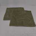 MIULEE Pack of 2 Couch Throw Pillow Covers 18x18 Inch Olive Green Farmhouse Decorative Pillow Covers with Stitched Edge Soft Chenille Solid Dyed Spring Pillow Covers for Sofa Bed Living Room