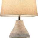 INTELIVE 13" H Small Rechargeable Cordless Ceramic Table Lamp with Remote – RGB, Warm White Light, Timer, Dimmer – Battery Operated Lamp with Linen Shade for Patio, Bedroom, Living Room, Dining Table