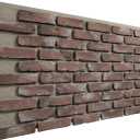 EverStone Aged Brick Faux Brick Panel, 46 7/8"W x 27"H x 1 1/4"D, Burnished Red Color