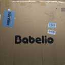 Babelio Baby Gate for Doorways and Stairs, 31-36" Pet Gate with Wide Walk Thru Door and Lock Indicator, No Drill Pressure Mounted Safety Gate with Double Lock and Self-Closing, White