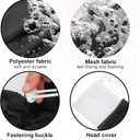Cat Bathing Bag, Breathable Mesh Cat Shower Bag Anti Scratch Adjustable Grooming Washing Bag for Nail Trimming Soft Polyester