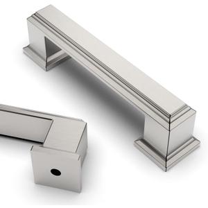 Asidrama 10 Pack 3 Inch(76mm) Brushed Satin Nickel Kitchen Cabinet Handles Cabinet Pulls Kitchen Cabinet Hardware for Cupboard Drawer Pulls