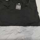 LOGEEYAR Mens Slim Fit T-Shirt Contrast Color Tee Gradient Stitching Short-Sleeve Cotton Tops (XX-Large, Gray)