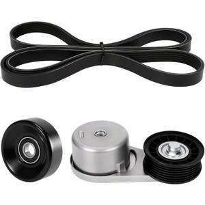 Engine Serpentine Drive Belt Tensioner Idler Pulley Kit,Compatible with Ford Mustang 2005 2006 2007 2008 2009 2010 4.0L V6