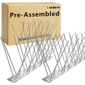 Bird Spikes 9.84FT Install,304 Stainless Steel Bird Deterrents Spikes for Outside to Keep Birds Away Bird Scare Devices Outdoor,12Pcs (Metal)
