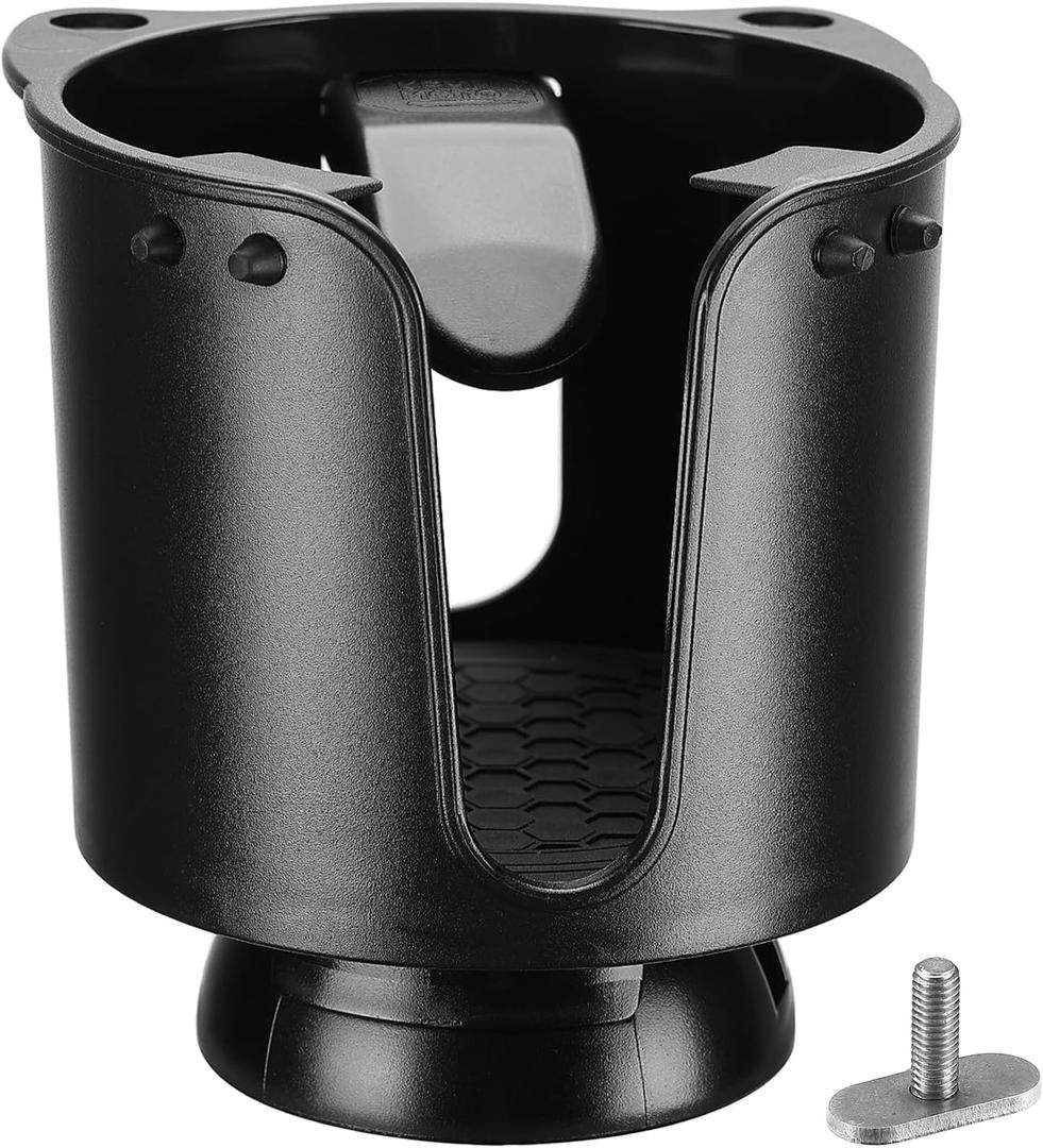 KEMIMOTO Kayak Cup Holder With Track Mount Install, Drink Holder With Anti-Slip Clips, Compatible With Yeti or Other 12-32 oz Bottles, Fishing Tools, Accessories