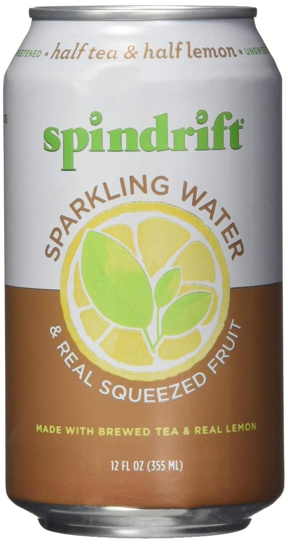 SPINDRIFT Half Tea Half Lemonade Sparkling Water, 12 Fl Oz, 24 Pack (Best By: 01/19/26)