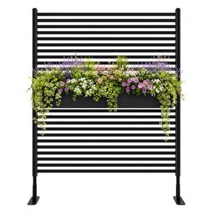Outdoor Privacy Screen,4ft W x 6ft H Metal Black
Plastic-Coated Metal Construction Steel Slatted Panel for Deck, Balcony, Patio, Backyard and Yard Outdoor Decoration