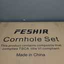 Cornhole Boards Set Regulation 4x2ft Solid Wood with 8 Bean Bags for Game