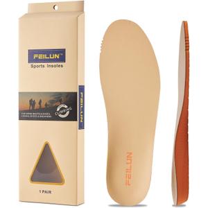 Shoe Inserts for Men and Womem Sport Shoe Insoles Memory Foam Insoles Excellent Shock Absorption and Cushioning for Feet Relief, Comfortable Insoles for All Day Energy in Running, Walking, and Work (MS8/WS10, Heighten)