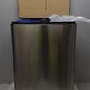 Home Zone Living 13 Gallon Kitchen Trash Can with Dual Compartments for Recycling, Stainless Steel, Silver, 50 Liters Total