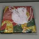 ROCKY&CHAO Christmas Garage Door Cover with Sparkling Night-Time Effect, 6x13ft Red & Green Holiday Banner for Single/Double Garage, Outdoor Christmas Decorations, Weather-Resistant Polyester Fabric