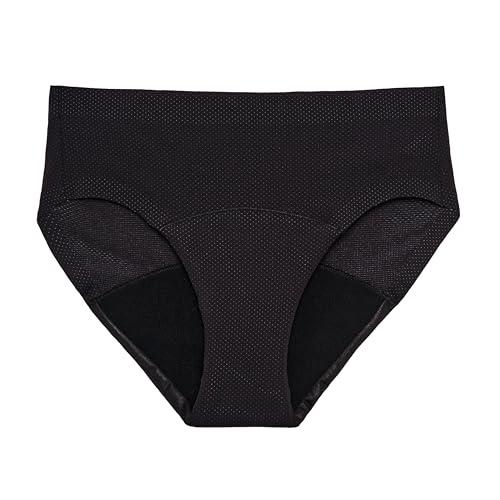 Thinx Period Underwear, Breathable Hip Huggers, Holds Up to 12 Regular Tampons*, FSA HSA Approved Period Panties, All-Day Absorbency Menstrual Underwear for Women, Reusable, 1 Pack, 1X