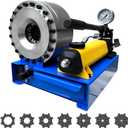 Hydraulic Hose Crimper with 8 Sets of Dies, High Pressure Hydraulic Hose Crimping Tool, Handheld Manual Crimping Machine