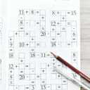 32 Page Math Crossword Exercise Book, Fun Addition and Subtraction Exercises, Captivating Illustrations, Enhancing Mental Arithmetic Skills, and stimulating Learning Interest