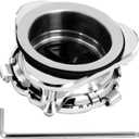 Garbage Disposal Flange Kit, Stainless Steel Sink Garbage Disposal 3 Bolts Mounting 3 1/2 Sink Drain Hole, Kitchen Sink Flange Kit for Garbage Disposal With Mounting Wrench