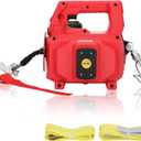 1000LB Battery Power Winch 40FT Synthetic Rope, Compatible with Milwaukee Battery(Greater Than 18V 4.0ah),Portable Battery Winch with Remote,for Lifting (Red,Battery not Included)