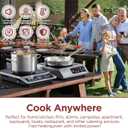 ChangBERT Portable Induction Cooktop Enhanced Version, One-Click Max Power 1800W Large Heating Coil Burner, Precise Temperature Control, NSF Certified Commercial Grade Low Noise Hot Plate