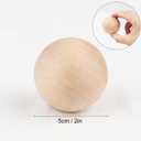 GNIEMCKIN 25 Pack Unfinished Wooden Balls, 2 Inch Wood Spheres for Crafts, DIY Projects and Decorations