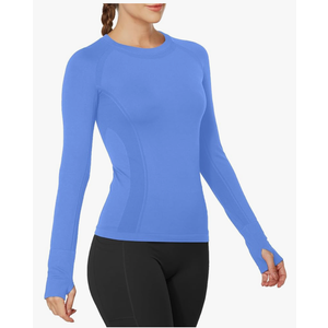 MathCat Workout Shirts for Women Long Sleeve, Workout Tops for Women, Quick Dry Gym Athletic Tops, Seamless Yoga Shirts, Small