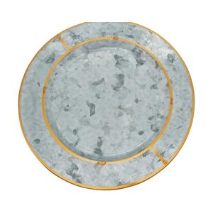 Gold Rim Galvanized Charger Plates (Set of 4) Gold Rim Galvanized Charger Plates (Set of 4)