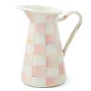 MACKENZIE-CHILDS Practical Pitcher, Medium, Pink-and-White Rosy Check