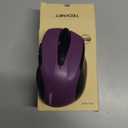 TECKNET Wireless Mouse, 2.4G Ergonomic Optical Mouse, Computer Mouse for Laptop, PC, Computer, Chromebook, Notebook, 6 Buttons, 24 Months Battery Life, 2600 DPI, 5 Adjustment Levels - Purple