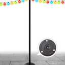 Queension 10FT Ground Base String Light Poles for Outdoor String Lights for Garden, Backyard, Patio Lighting Stand for Parties, Bistro & Weddings, 1 Pack