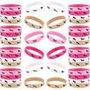 48 Pieces Horse Party Rubber Bracelets Horse Favors Rubber Bracelets Derby Day Horse Bracelets Silicone Horse Wristbands for Horse Lovers Birthday Party Favors Supplies (Mixed Colors)