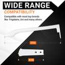 BlueStars 5304486359 5304506469 Refrigerator Door Handle Set - Compatible with Frigidaire Freezers - Replace Parts 5304504507, 242059501, 242059504 - Pack of 2 (White)