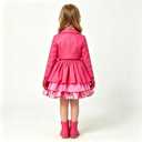 Wicked Wonderland Bridget Pink Costume Queen of Hearts Halloween Outfit with Jacket Dress & Accessories (Pink, S)