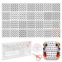 DIY Jewelry Kit Acrylic Loose Beads Alphabet Beads Letter Beads Decorative Beads Multi-use Beads Bracelet Making Beads