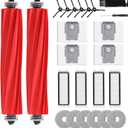 24 Pack Accessories for Roborock Q RevoNot for Qrevo S/Pro/Plus/Max/Maxv/MasterRobot Vacuum Cleaner Qrevo Replacement Parts, 2 Rolling Brushes 4 Filters 4 Dust Bags 6 Mop Pads 6 Side Brushes