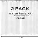 ZEMAHOME 2 Pack PEVA Plastic Shower Curtain Liner Premium Light Weight 72" x 72" Clear Bathroom Shower Showroom Curtain Liner with Rustproof Metal Gromments and Weighted Magnet