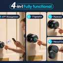 Pulido Fingerprint Door Lock | App Available But Not Required | Keypad Door Knob with Real Buttons | Smart Fingerprint Door Knob for Bedroom, Office, and Apartment
