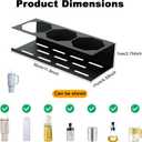 2 Pack Magnetic Stanley Cup Holder for Refrigerator,Water Bottle Organizer for Stanley 30&40 oz Tumbler Organizer Metal Stanley Cup Accessories for Home Kitchen Garage RV (Black)