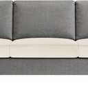 Hokway Velvet Couch Cushion Covers Water Resistant Seat Covers Stretch Sofa Cushion Protector(3 Cushion XL-Sofa, Ivory)