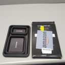 Collapsible Magnetic Parts Tray Set - 3 Different Size Tool Trays for Screw, Bolts, Nuts, Washers, Pins and Other Small Metal Parts, Mechanic Tool Gifts for Men - Black