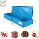 Bonnary Christmas Wrapping Paper Storage Container Fits up to 18-24 Rolls, Underbed Gift Wrapping Organizer with Interior Pockets, Gift Storage Bag for Wrapping Paper Rolls, Ribbon, Bows,Ornaments