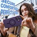 Faiono Magnetic for iPhone 16 Case [Full Camera Protection][Military-Grade Protection][Compatible with MagSafe] Shockproof Protective Slim Phone Case for iPhone 16, Dark Purple