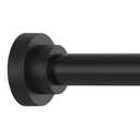 Thestoa Shower Curtain Rod Adjustable 43-78 inch, 1"Diameter Spring Tension Curtain Rod No Drill, Anti-Rust Non-Slip Shower Rod, Black Shower Curtain Rod for Bathroom Tension