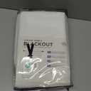 100% Blackout Shield Linen Blackout Curtains for Bedroom 84 Inches Long, Back Tab/Rod Pocket Living Room Drapes, Thermal Insulated Blackout Curtains 2 Panels Set, 50" W x 84" L, Bright White