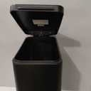 Home Zone Living 8 Gallon Slim Kitchen Trash Can with Soft Close Lid, Step Pedal, Bag Tuck Band, and Removable Liner, Stainless Steel, Matte Black