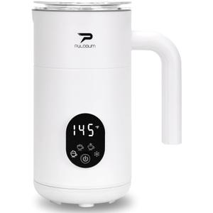 Milk Frother, Electric Milk Frother and Steamer 4 in 1 Automatic Coffee Steamer Frother, 11.8OZ / 350ML Warm and Cold Foam Frother for Coffee,Latte, Cappuccino, Macchiato, Hot Chocolate (White)
