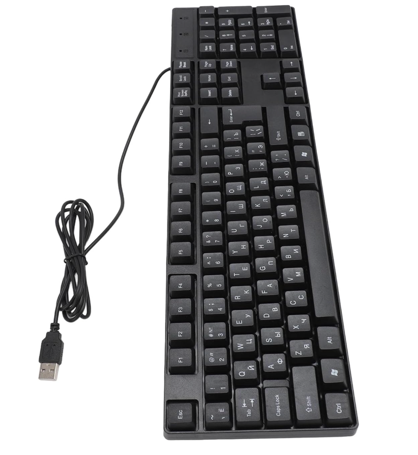 K1800 Russian USB Wired Gaming Keyboard 104 Keys